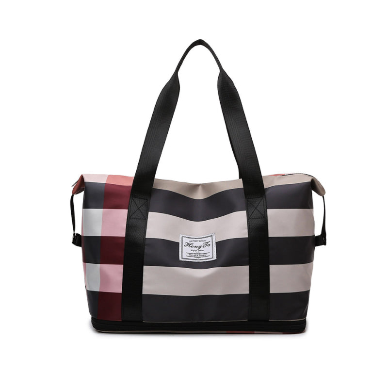Modische karierte Reisetasche