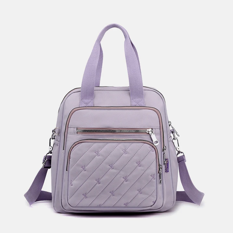Multifunktionaler, leichter, eleganter Handtaschen-Umhängetaschen-Rucksack mit Prägung