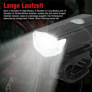 Wiederaufladbares Fahrradlichtset