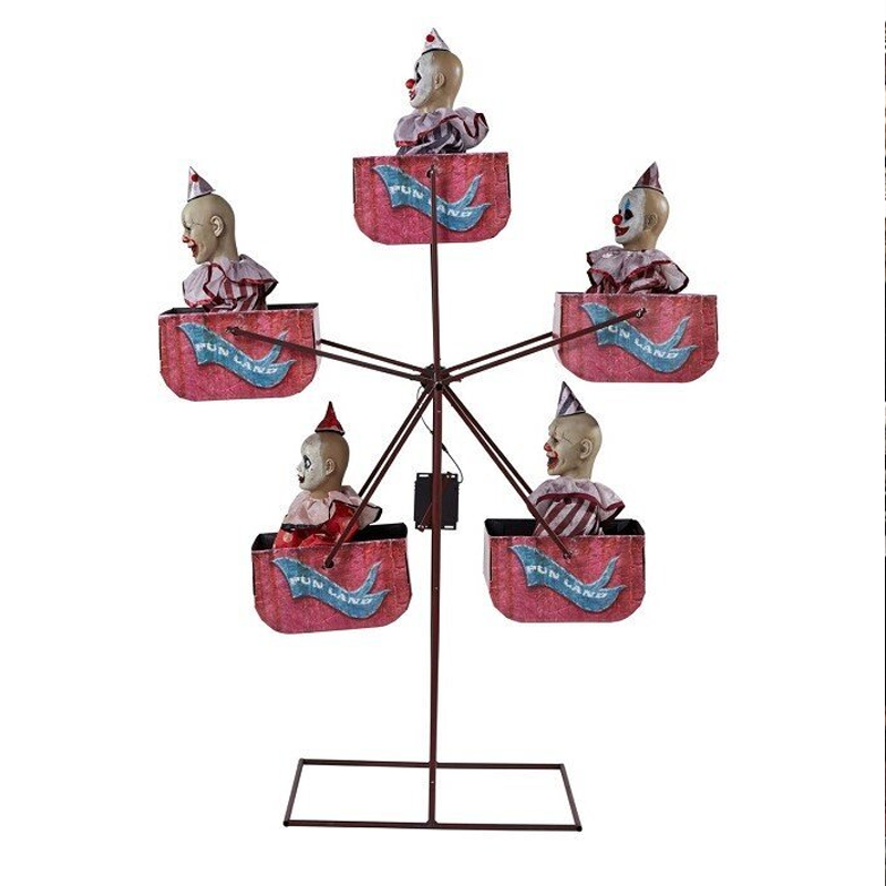 Gruseliger Halloween Clown Riesenrad Dekoration