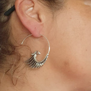 Damen Pfau Ohrringe