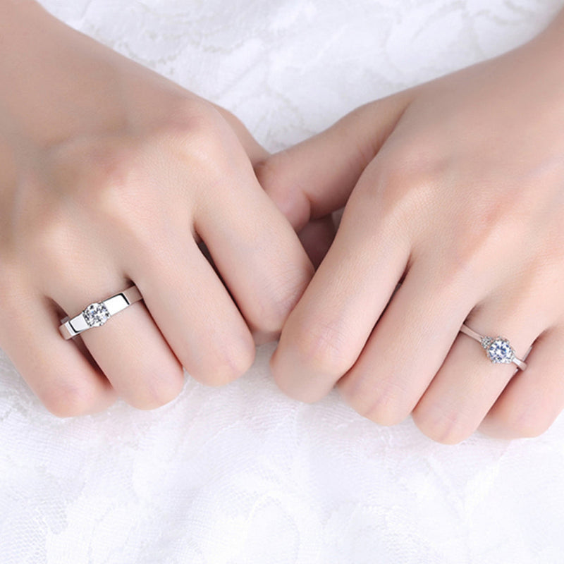Romantische Paar Ringe