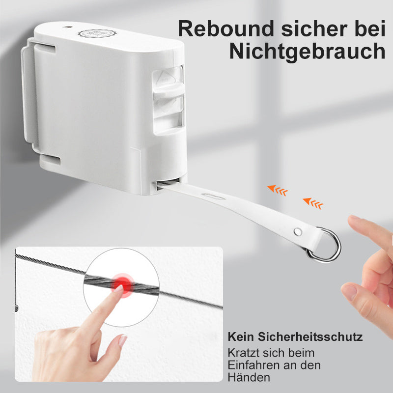Unsichtbare einziehbare Wäscheleine
