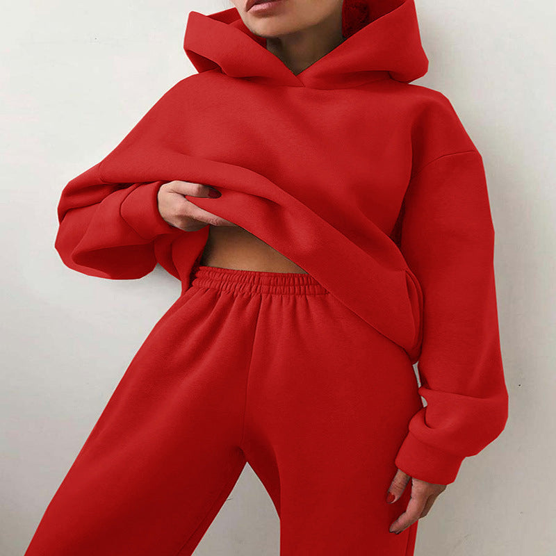 Lässiges Kapuzenpullover-Set Für Damen