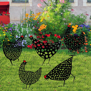 Einzigartige Hühnerkunstdekoration für Garten
