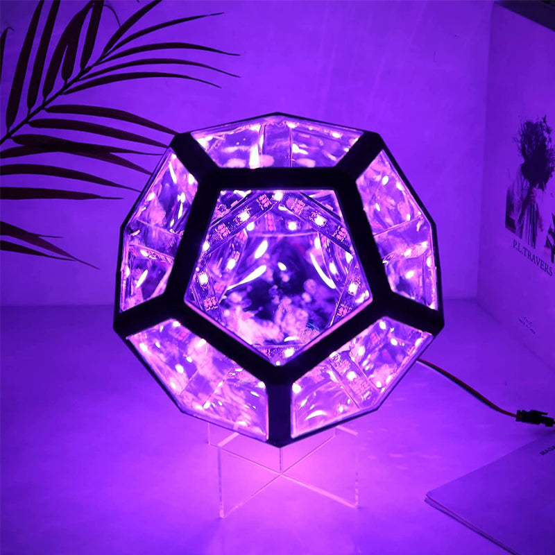 Unendliche farbige Dodekaeder Kunstlampe