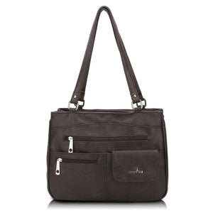 Multifunktionale Umhängetasche Handtasche mit drei Fächern