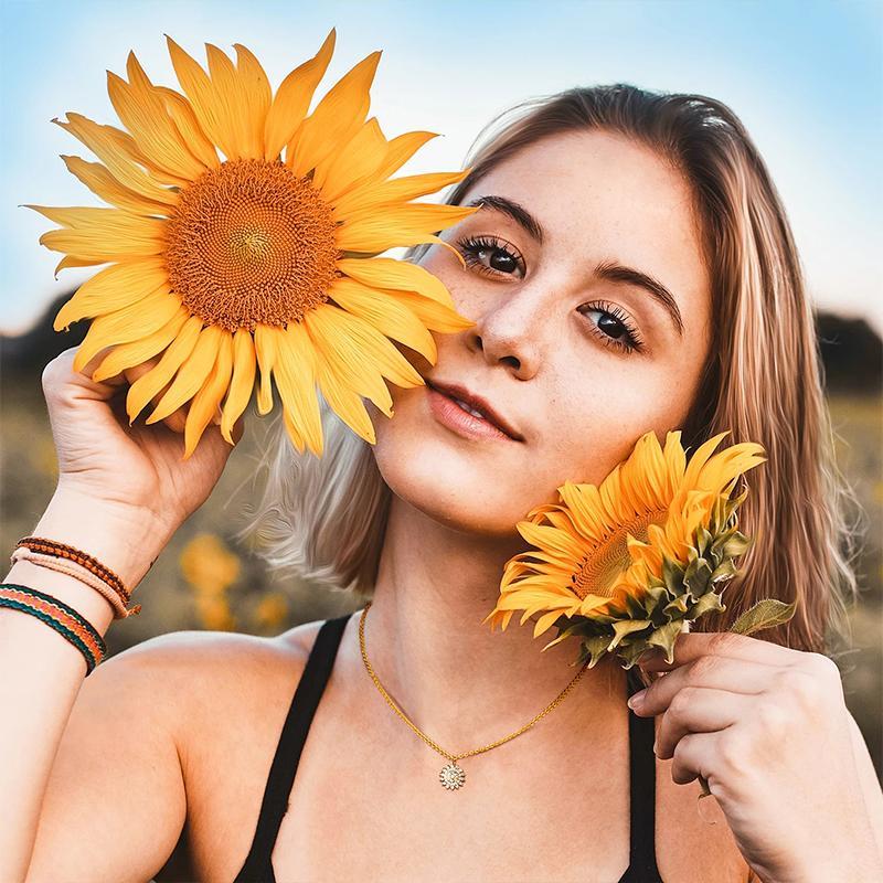 Drehbare Sonnenblumenkette