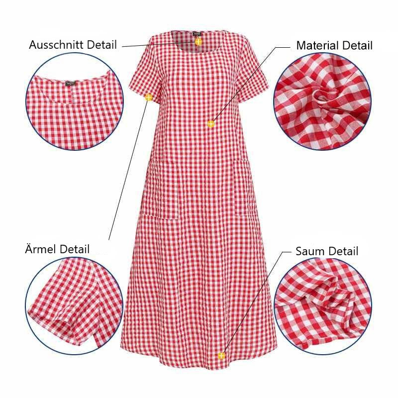 Damen Sommer atmungsaktives Kleid