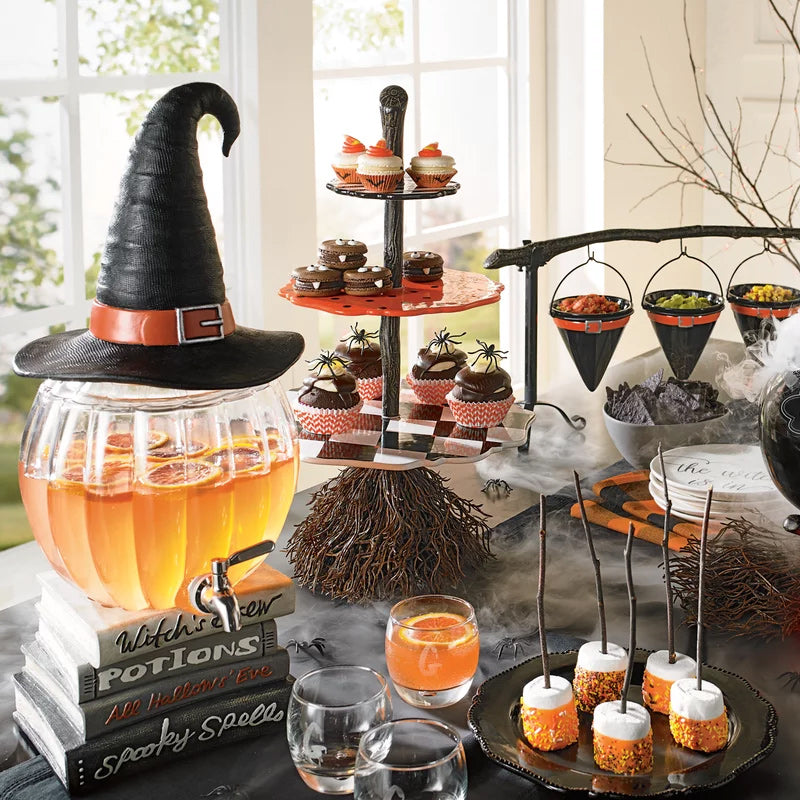 Halloween Hexe Besenständer