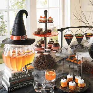 Halloween Hexe Besenständer
