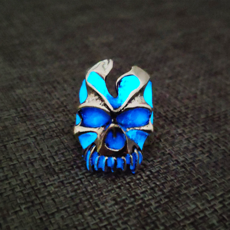 Halloween leuchtender Totenkopf Ring