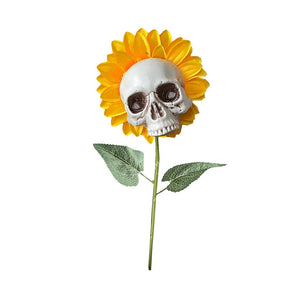 Sonnenblumenschädel Halloween Dekoration