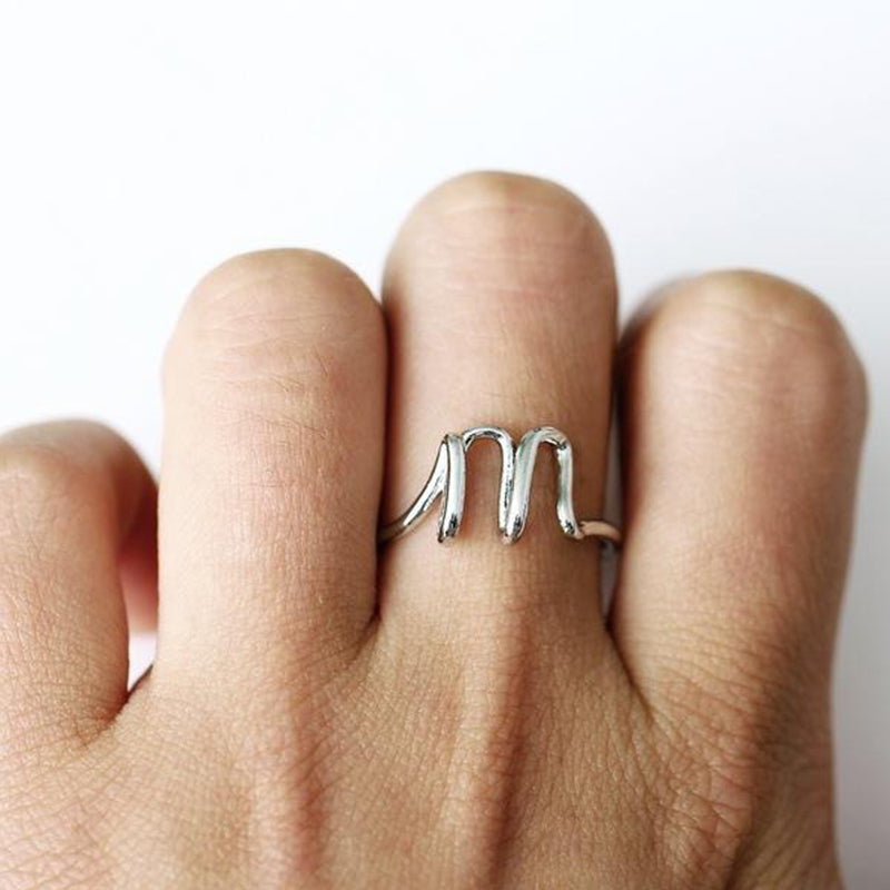 Damen Buchstaben Ring