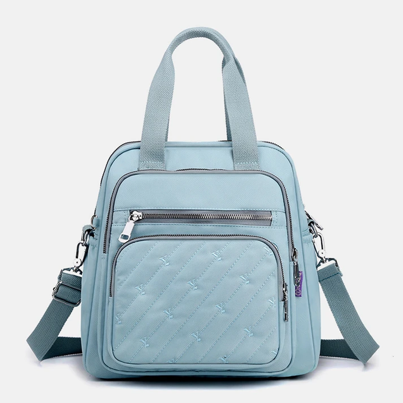 Multifunktionaler, leichter, eleganter Handtaschen-Umhängetaschen-Rucksack mit Prägung