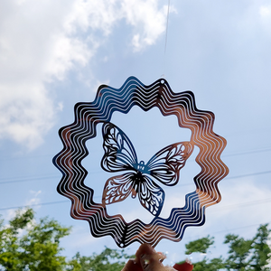 Rotierendes dekoratives Windspiel aus Edelstahl