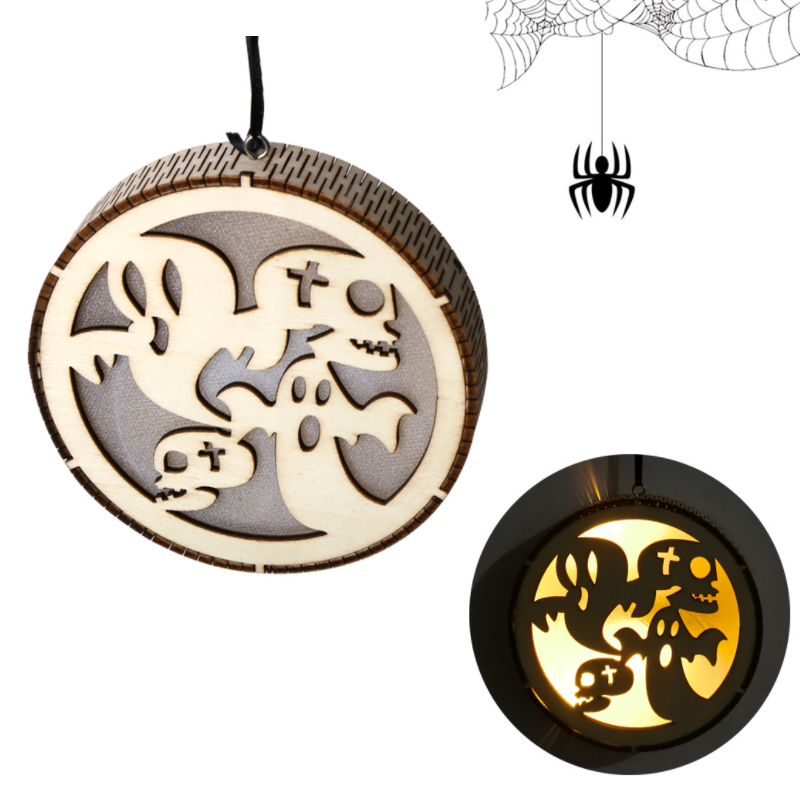 Halloween Holz LED Dekoration