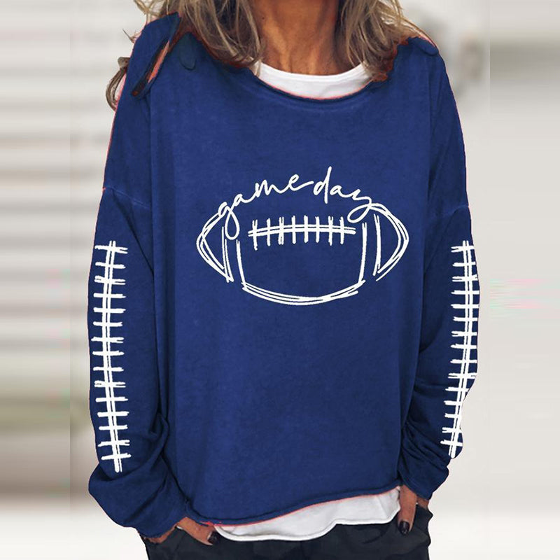 Lässiges Rugby-Sweatshirt mit Rundhalsausschnitt