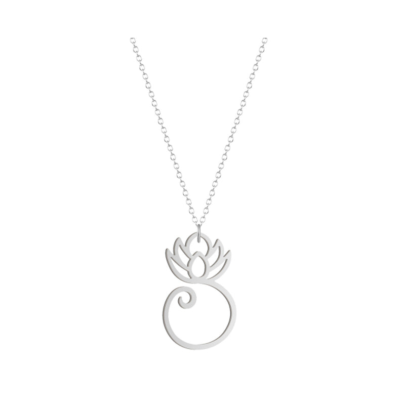 Damen Lotus glänzende Halskette
