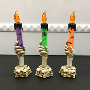 Halloween Skelett Kerzenhalter LED Licht