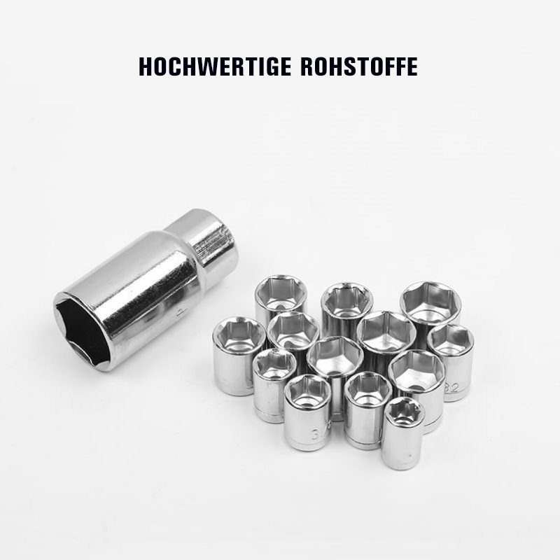 40-tlg. Mehrzweck-Steckschlüssel-Werkzeugsatz für die Fahrrad- oder Autoreparatur