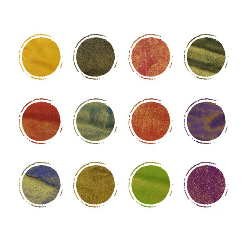 12 Farben Goldpulver Tinte Geschenkbox