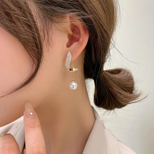 Elegante Damen Perlenohrringe