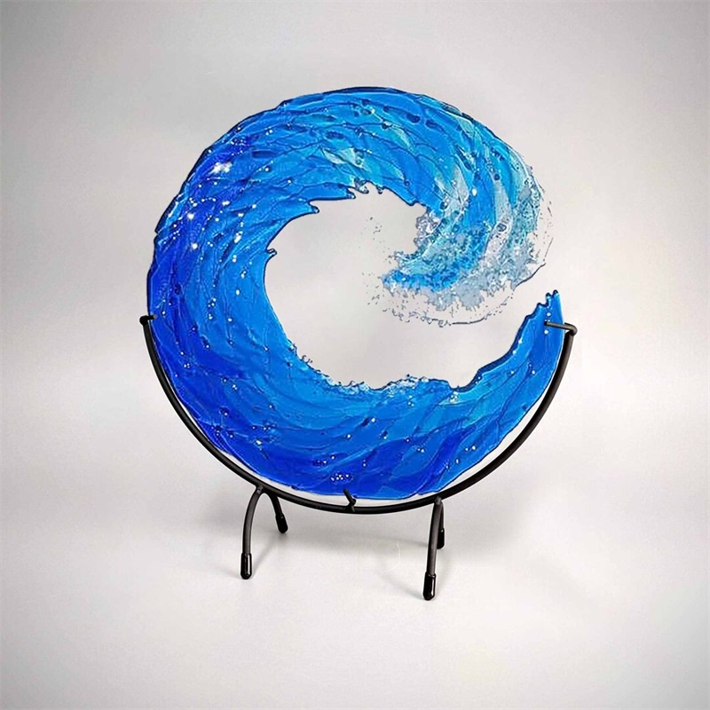 Meer Wellen Glasskulptur