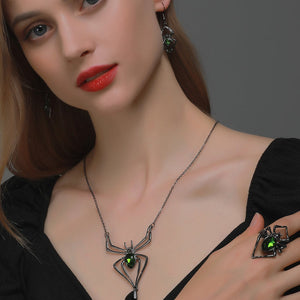 Halloween Edelstein Spinnenschmuck
