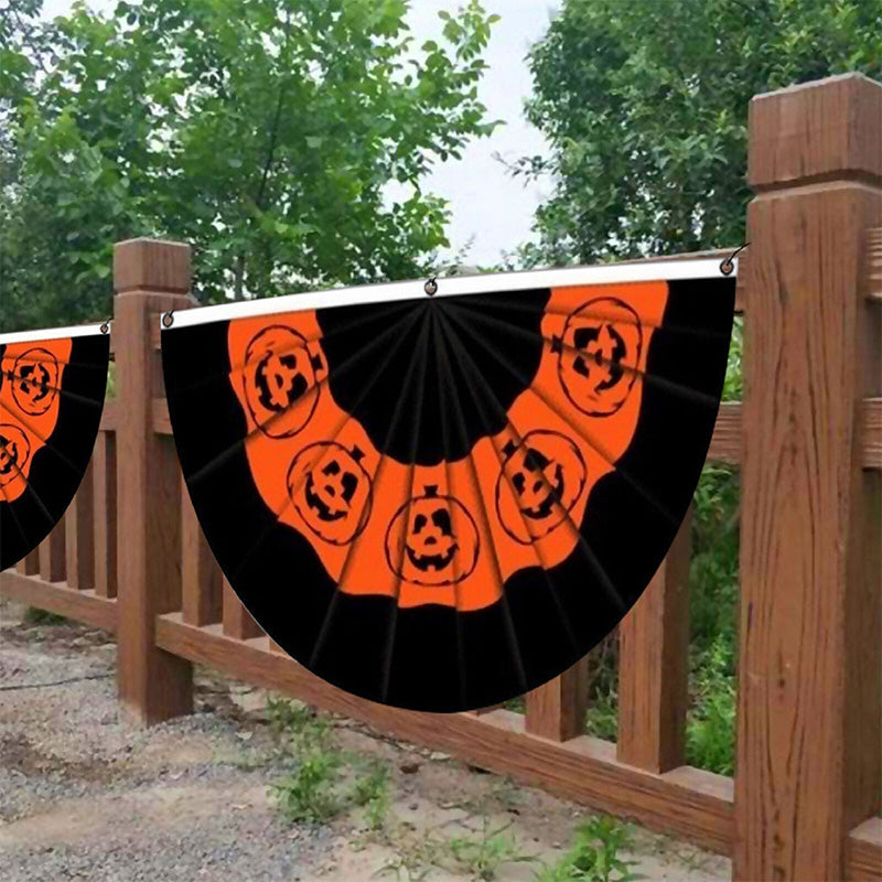 Halloween fächerförmige Kürbis Flagge Dekoration