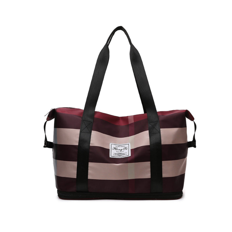 Modische karierte Reisetasche