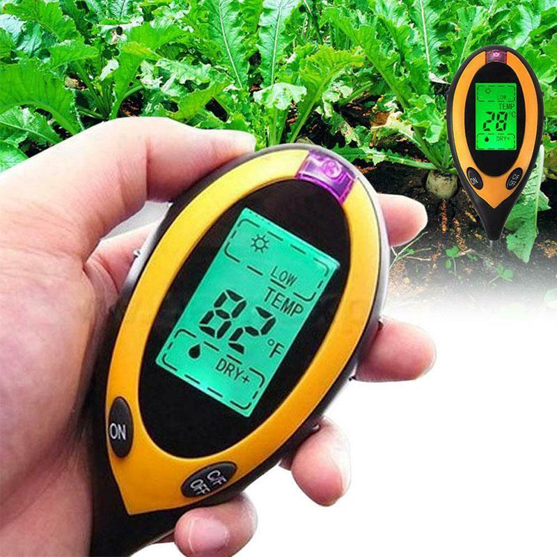 4 in 1 Bodentester - Sonnenlicht, pH-Wert, Feuchtigkeit, Temperatur