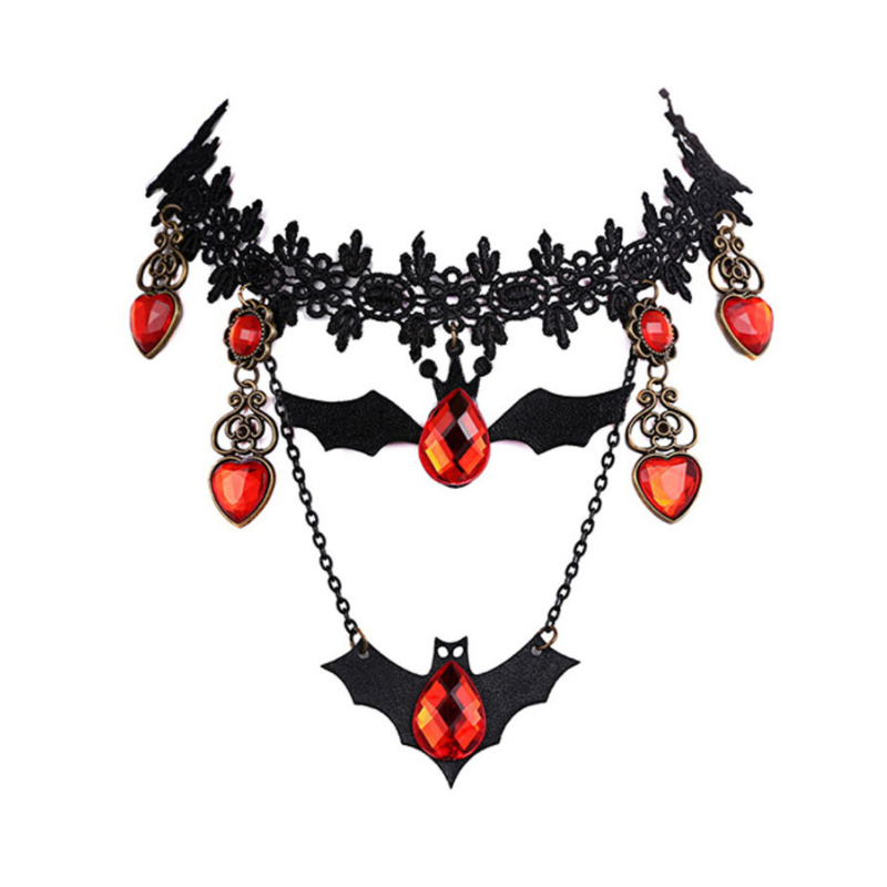 Fledermaus Halskette und Ohrringe