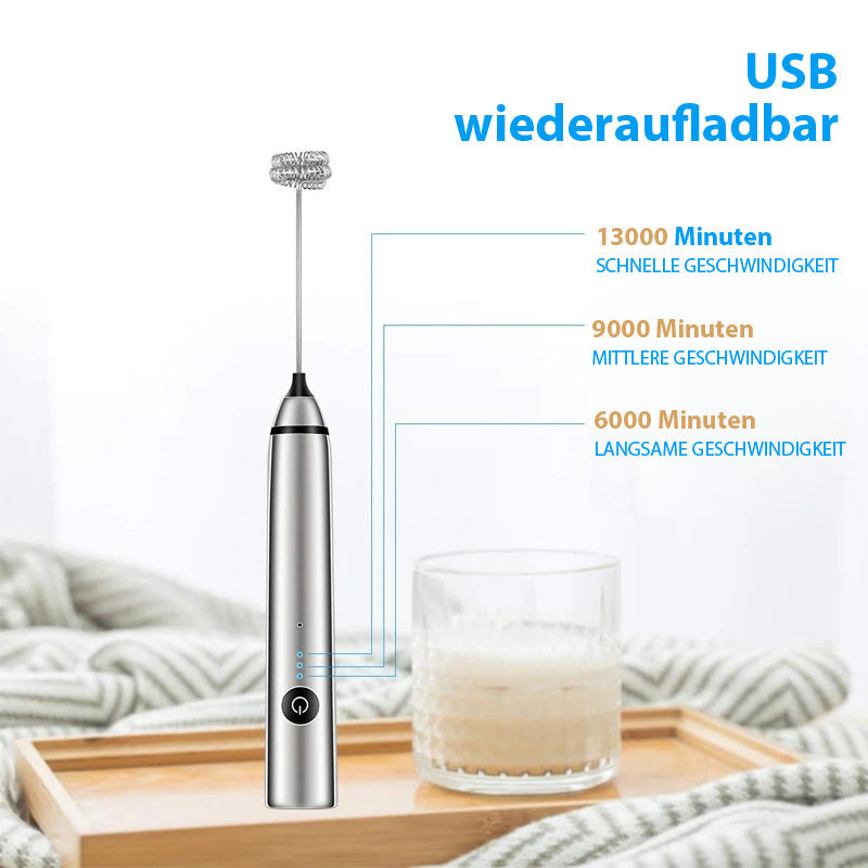 Handheld 2 in 1 Elektrischer Schneebesen & Milchaufschäumer
