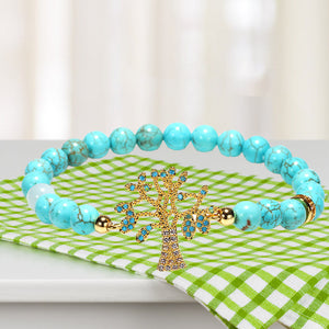Baum des Lebens Türkis Zirkon Armband