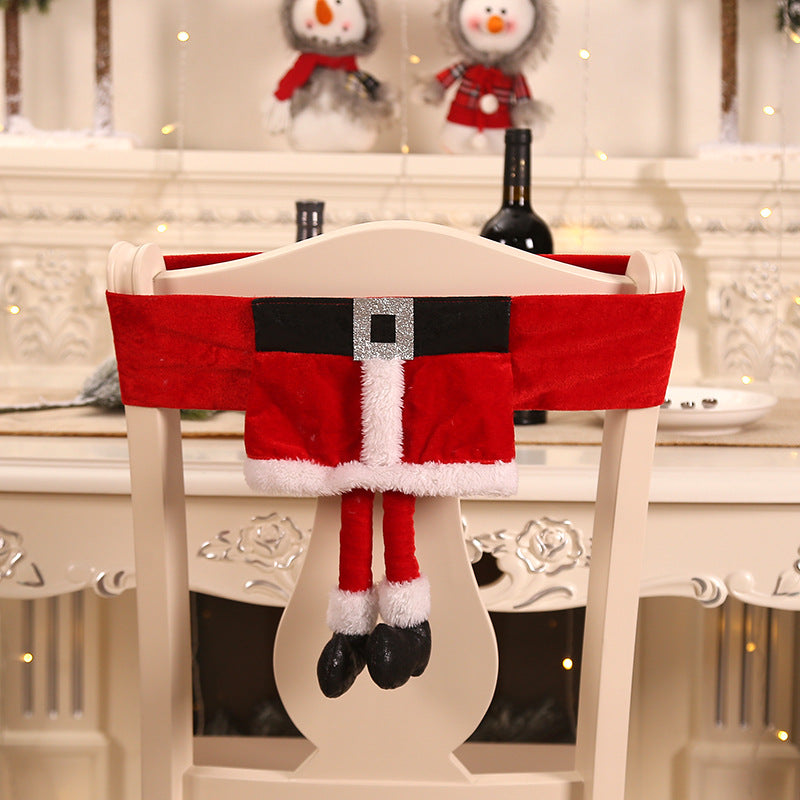 Weihnachtsessen Stuhlbezug Dekoration