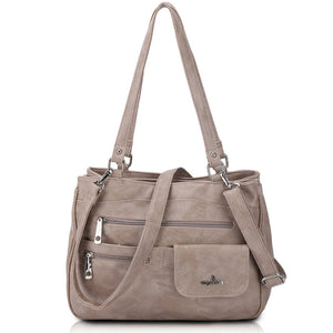 Multifunktionale Umhängetasche Handtasche mit drei Fächern