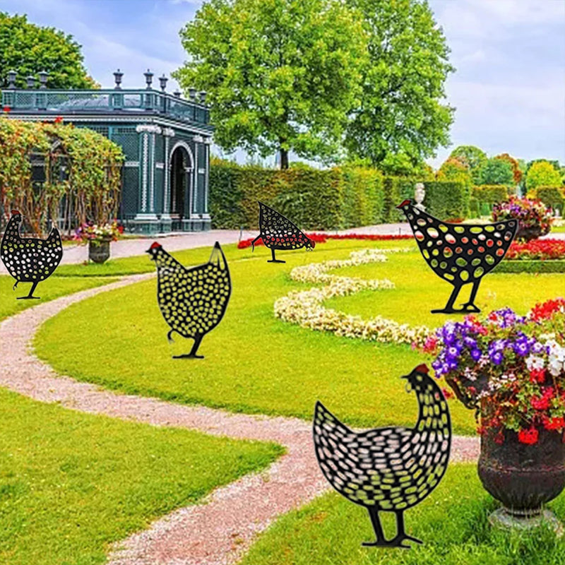Einzigartige Hühnerkunstdekoration für Garten