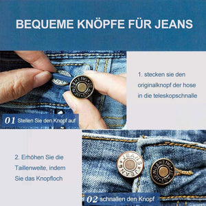 Jeans einziehbarer Knopf