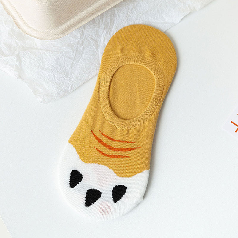 Damen Sommer Cartoon atmungsaktive Katzenpfotensocken