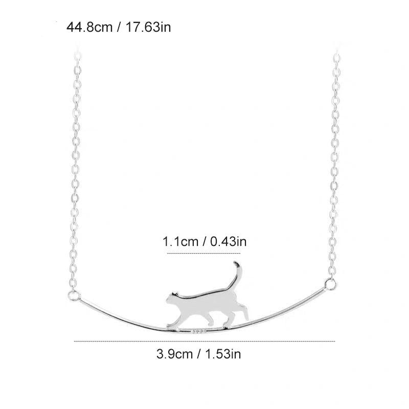 Süße wandelnde Katze Halskette