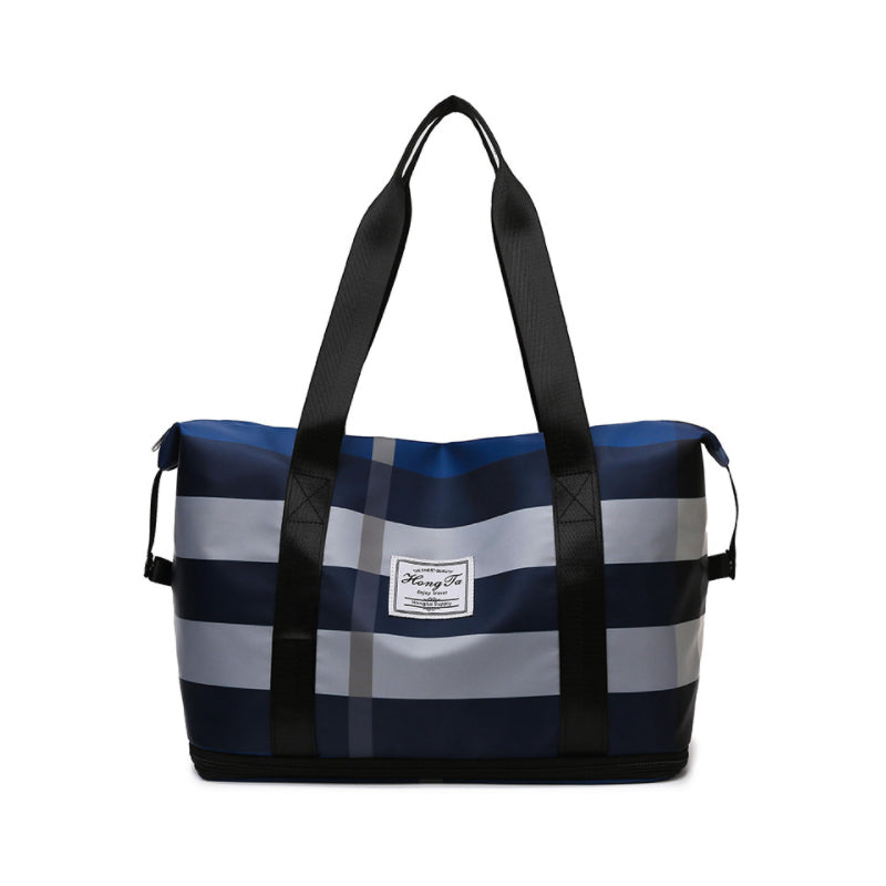 Modische karierte Reisetasche