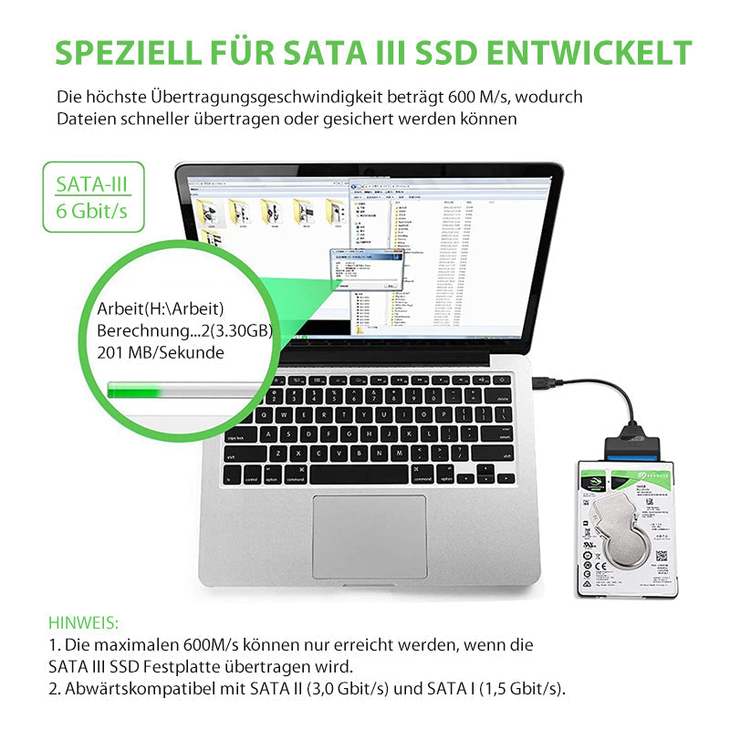 Universelles 2-in-1-Festplattenadapterkabel