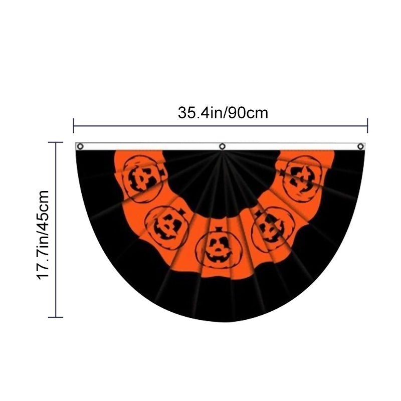 Halloween fächerförmige Kürbis Flagge Dekoration