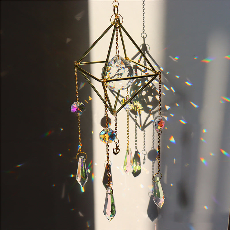 Regenbogen-Sonnenfänger Kristallkugel Windspiel