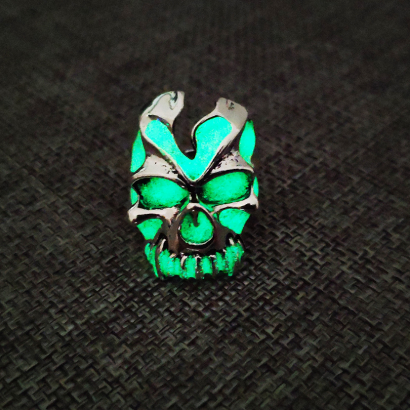 Halloween leuchtender Totenkopf Ring