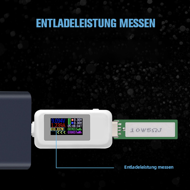 Farbbildschirm USB Strom- und Spannungsprüfer