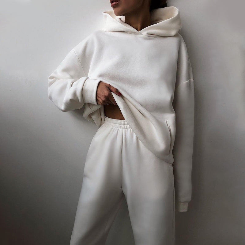 Lässiges Kapuzenpullover-Set Für Damen