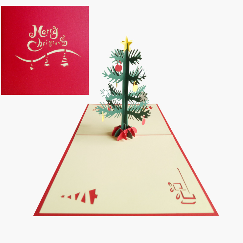 Kreative dreidimensionale Weihnachtsgrußkarte