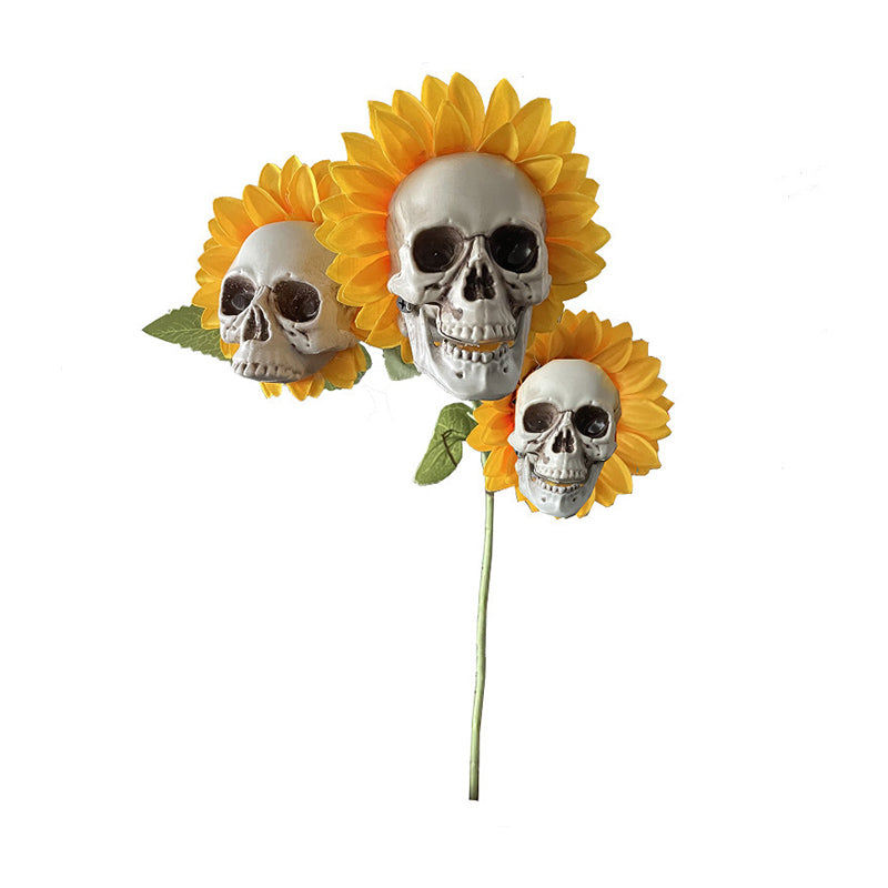 Sonnenblumenschädel Halloween Dekoration